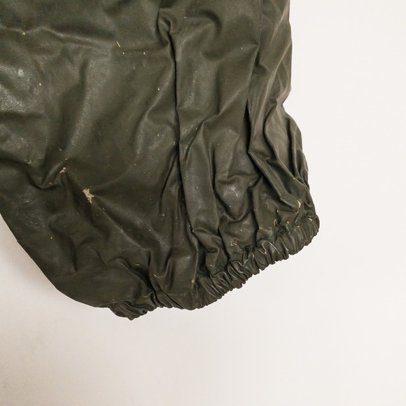 LL Bean Vintage Military issue Rain Jacket Anorak Olive Green Hooded Fragile - Picture 9 of 16